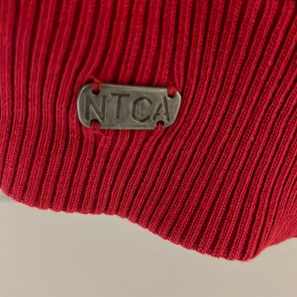 Vintage Nautica Jeans Co Fleece lined Hoodie Red Sweatshirt Zip up Jacket - Picture 4 of 9